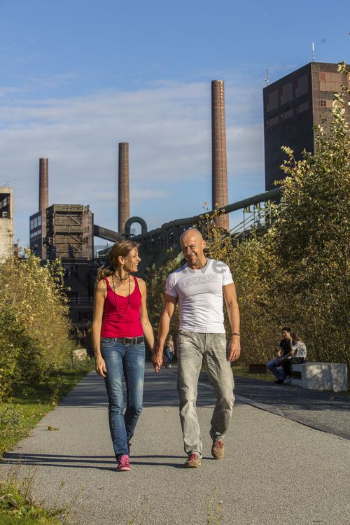 Die 3,5 Kilometer lange Ringpromenade ist Teil des Zollverein Parks und lädt zu einem Spaziergang über das Areal der Zeche und Kokerei ein. Auch Jogger und Fahrradfahrer kommen hier auf ihre Kosten. 

Die Kokerei Zollverein wurde von 1957 bis 1961 nach Plänen des Architekten Fritz Schupp gebaut, nach Erweiterungsarbeiten war sie ab 1973 die größte Zentralkokerei Europas. Täglich waren bis zu 1.000 Koker rund um die Uhr im Einsatz, bis zu 8.600 Tonnen Koks wurden pro Tag produziert. 1993 wurde die Kokerei stillgelegt, im Jahr 2000 in die Denkmalliste der Stadt Essen aufgenommen, seit 2001 gehört sie zum UNESCO-Welterbe. 2010 ist die Kokerei in den Besitz der Stiftung Zollverein übergegangen. Die „schwarze Seite“ der Kokerei, die den Bereich der Koksproduktion bezeichnet, kann bei einer Führung durch den Denkmalpfad ZOLLVEREIN® besichtigt werden.

Areal C [Kokerei]